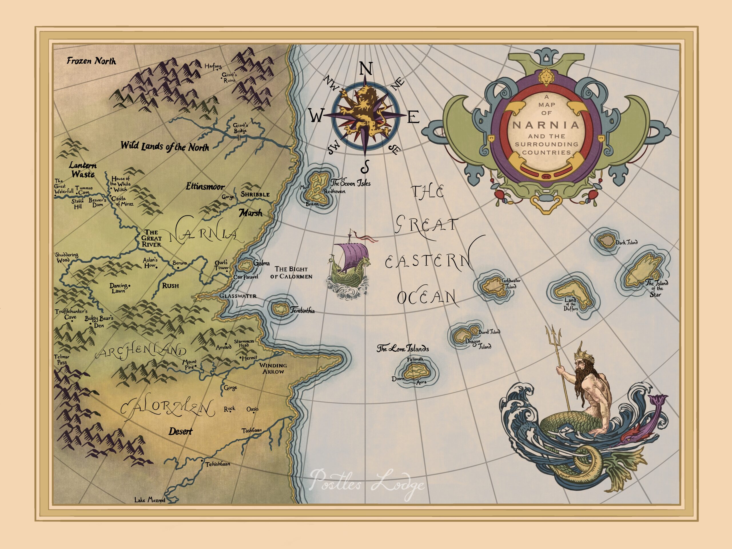 Digital map of Narnia