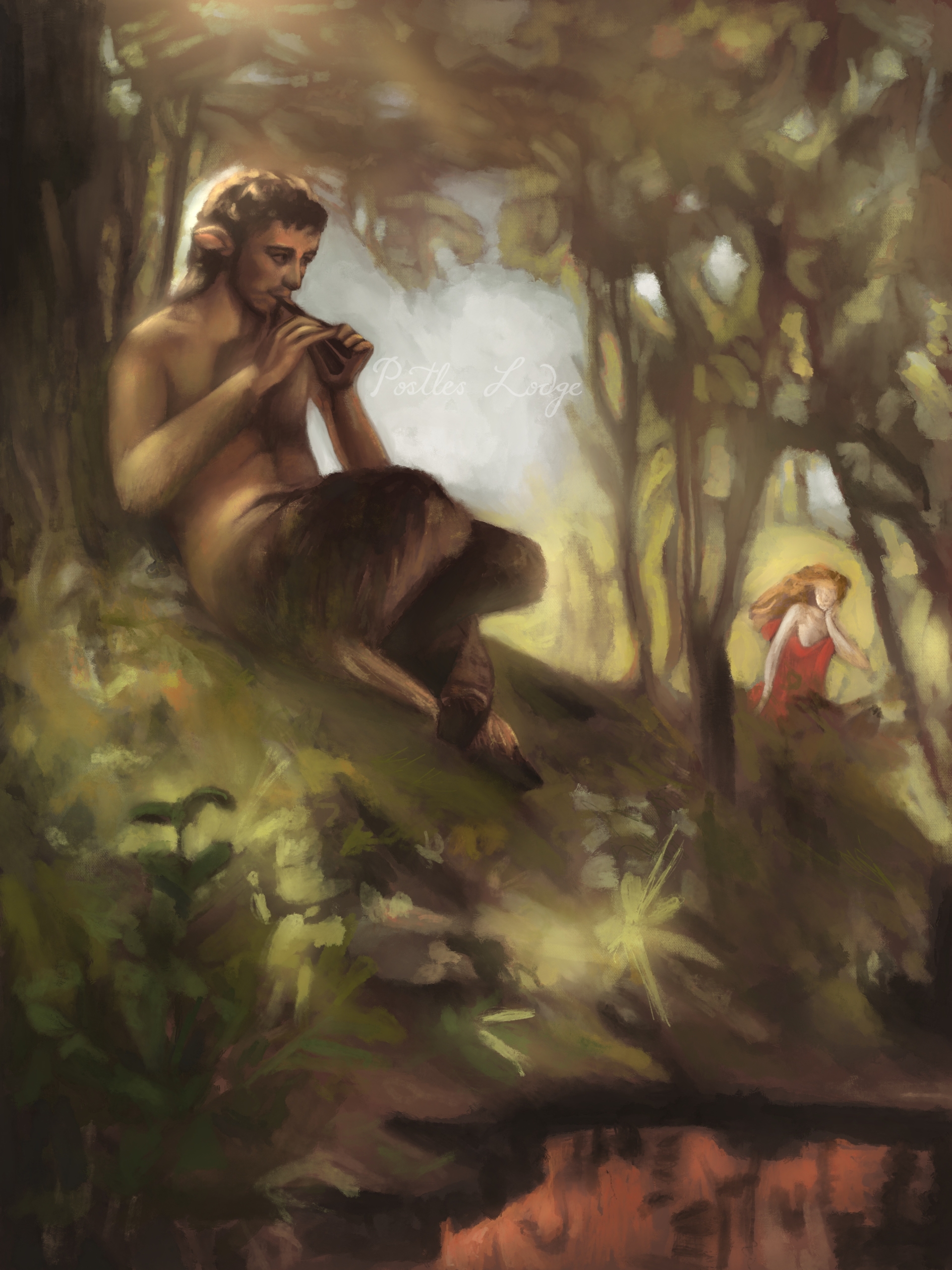 Digital artwork of Tumnus in Summer